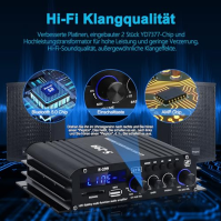 S-299 4.1 kanálový HiFi zesilovač, RMS 40Wx4+50W Bluetooth mini audio zesilovač s maximální výkonem 800W, pasivní subwoofer zesi